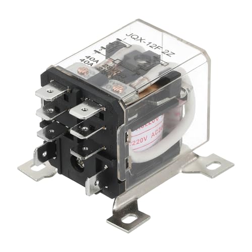 Image of PATIKIL AC220V 40A Electromagnetic Relay, High Power Relay DPDT 2NO 2NC 8 Terminals Din Rail Mounting