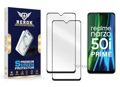 Image of Gorilla Tempered Glass Screen Protector Compatible with Realme Narzo 50i Prime [Pack of 2] | Edge-to-Edge, Bubble-Free, Case Friendly, Easy Installation Kit