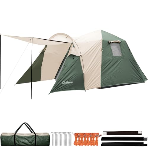 Chihee Tienda de campaña 2 3 Personas Pop Up con Estructura Hidráulica Tienda Familiar Impermeable Cortaviento Refugio al Aire Libre De Viaje Espaciosa Disposición de una habitación Montaje rápido