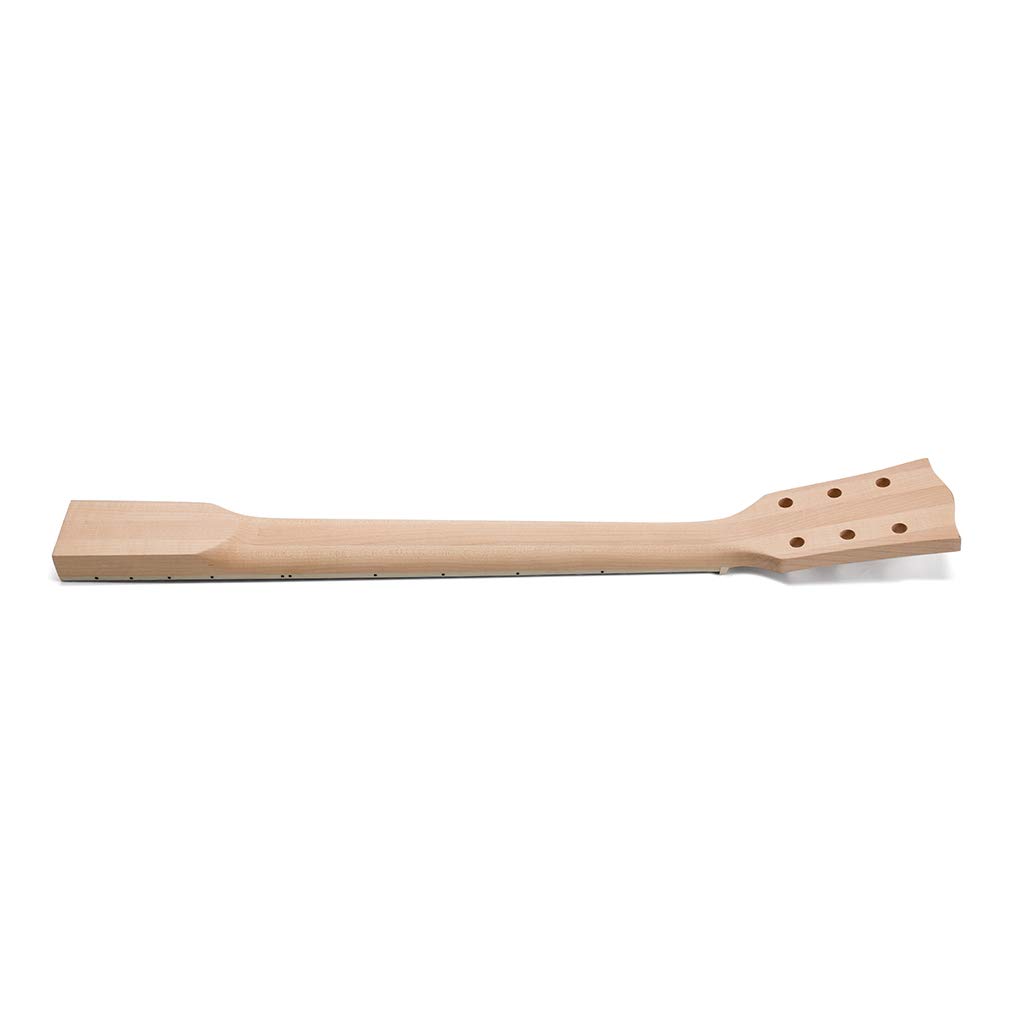 Alnicov - Manico di ricambio per chitarra, fai da te, 22 tasti, in acero, con tastiera in palissandro, intarsi trapezoidali bianchi, ricambio per chitarre Gibson LP