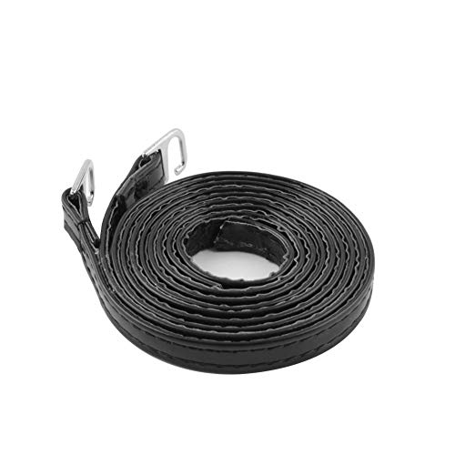 WCOCOW De Las Mujeres Zapatos Cordones Correas Desmontables, señora Altos Talones Anti-Loose Cordones de los Zapatos con Hebilla Accesorios 1 Par,Negro,Long