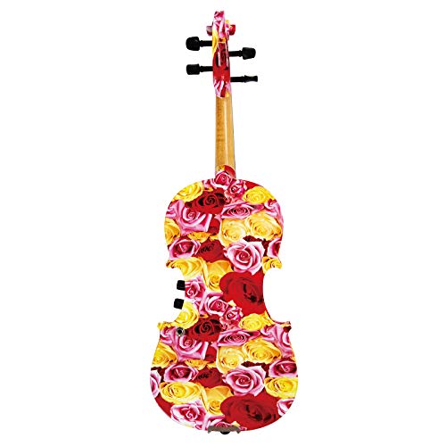 Kinglos 4/4 Rose Colored Solid Wood Acoustic/Electric Violin Kit With Ebony Fittings Full Size (Ysds1003) #TOP2