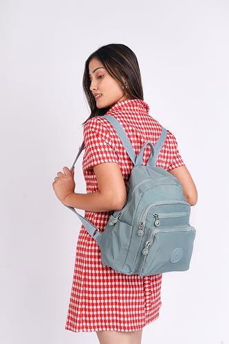 Image of TS WITH TECHSUN Stylish Lightweight Water Resistant Backpack for Women Girls | Anti-Theft Adjustable Shoulder Strap Bag | Multipocket Daypack for Travel, Shopping, Office, Work