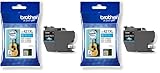 Brother LC-421XLC Tintenpatrone Cyan für DCP-J1050DW DCP-J1140DW MFC-J1010DW XL (Packung mit 2)