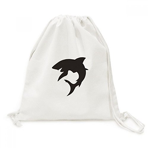 Sac a dos cordon requin bleu ocean en toile voyage leger