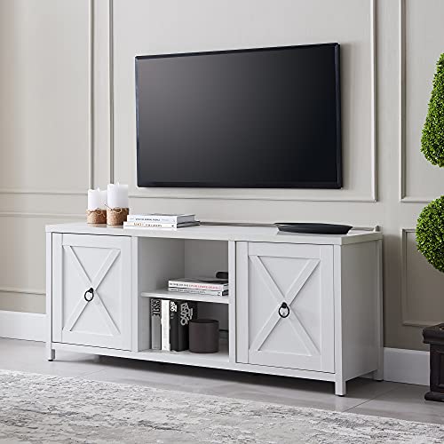 Henn&Hart Rectangular Tv Stand For Tv's Up To 65" In White, Tv Stands For The Living Room #TOP26