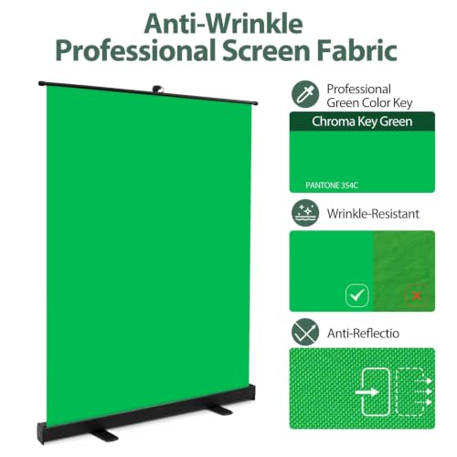 Image of EMART 58x76in Collapsible Green Screen Backdrop Portable Photo Background