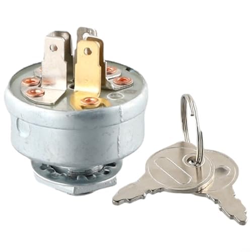 DEMULAX Lawn Tractor Ignition Switch with 2 Keys - Compatible with 44745, AM102551, 725-0267, Roper 365402, Stiga 1134-1814-01 �g