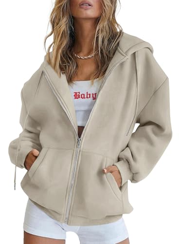 Image of PRETTYGARDEN Women's 2026 Spring Zip Up Y2K Hoodies Casual Long Sleeve Sweatshirts Fall Winter Track Jackets with Pockets