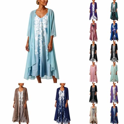 Robe de soirée brodée genou ensemble 2 pièces veste cocktail chic femme