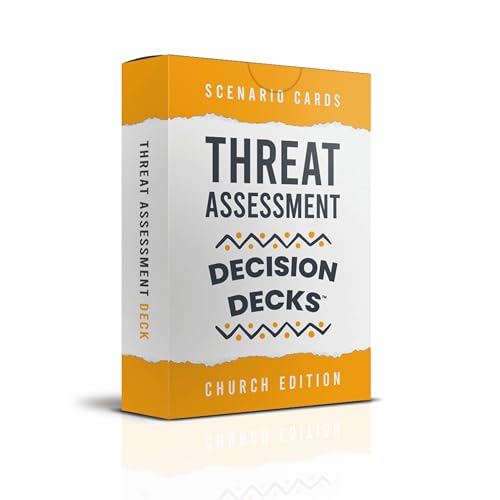 Church Safety and Security Decision Decks | 60 Threat Assessment Scenario Cards for Church Security Team Training and Behavioral Evaluation.