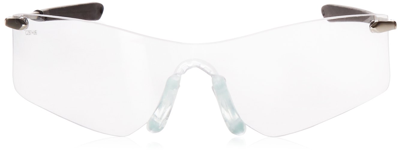 Crews T411G Rubicon - Gafas de seguridad con espejo esmeralda, 1 par