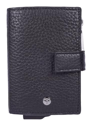 Joop! Cardona C Four E Cage Black : sacoche pour homme en cuir noir