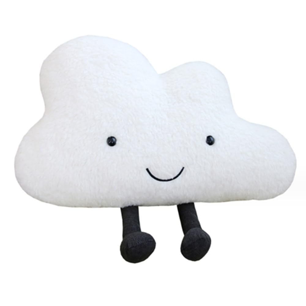 Cloud Cushion Pillow - Cartoon Clouds Shaped Throw Pillows Waist Rest Bedrest Reading Pillows Chair Back Cushion for Bedroom Office Car