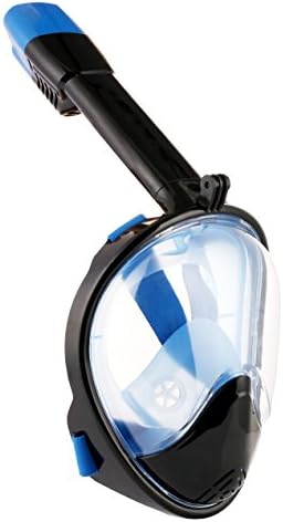 Royal Journey Full Face Free Breathing Design Snorkel Mask for Adults and Youth (Blue and Black,L/XL)