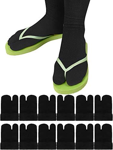 Geyoga 6 Pairs Tabi Split Toe Socks Flip Flop Sock