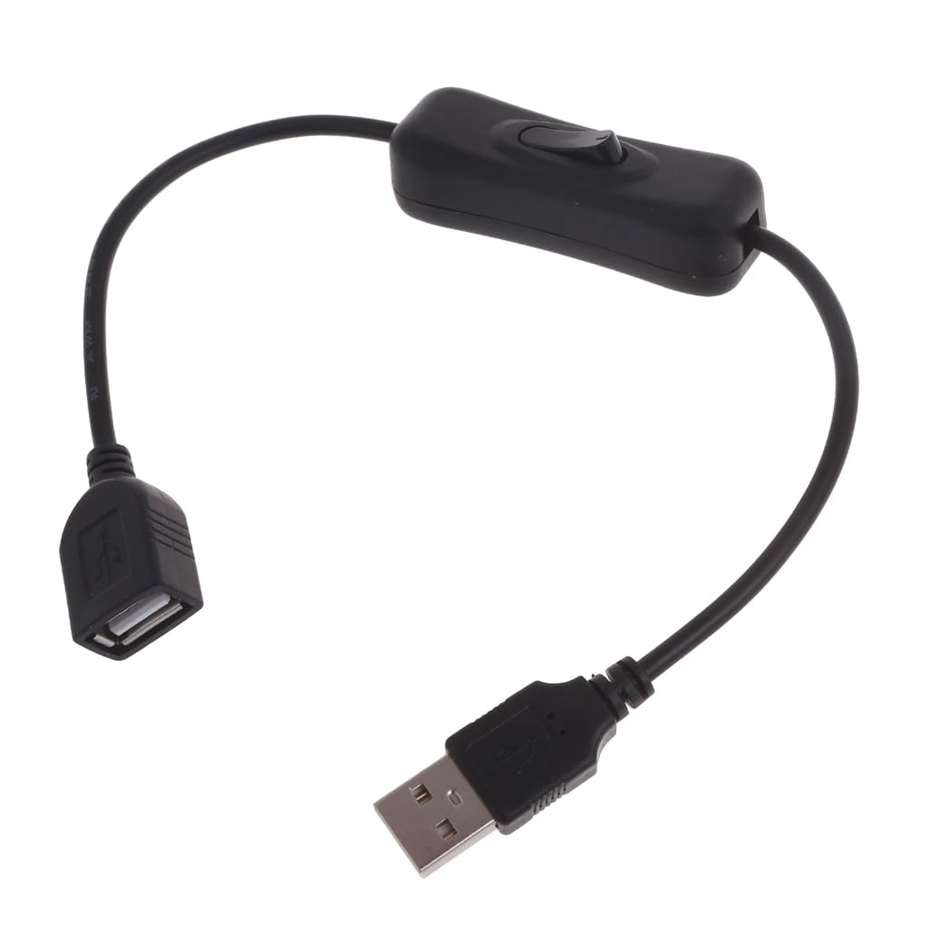 Elnwnnkc USB Cable with Switches ON/OFF Cable Extension Toggle for USB Lamp USB Fan Power Supply Line