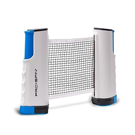 PRO SPIN Red Ping Pong Portátil para Jugar en Cualquier Parte - Red Retráctil de Tenis de Mesa - Red de Ping Pong para Mesa de Casa u Oficina con Bolsa para almacenarla