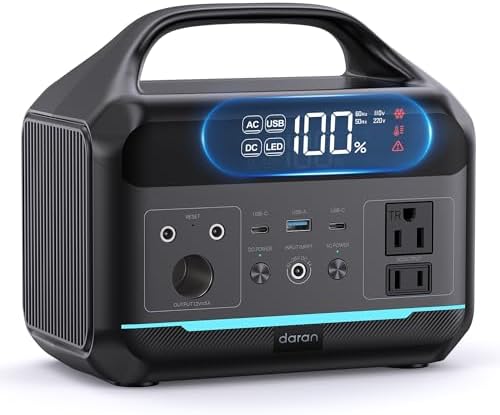 DARAN Portable Power Station 300W(600W Peak), 192Wh LFP Battery, ...