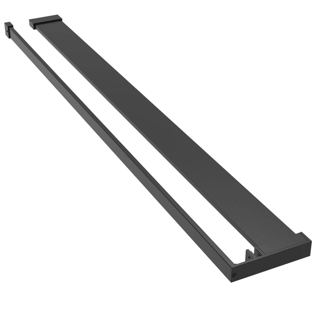 vidaXL Estante de Pared de Ducha Aluminio Negro 100 cm