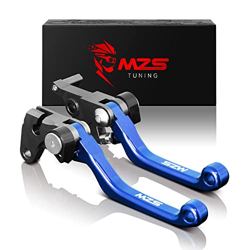 Image of MZS Dirt Bike Clutch Brake Levers, Pivot Adjustable CNC Blue Compatible with YZ125 YZ250 15-26 / YZ250F 2009-2026 / YZ426F YZ450F 09-23 / YZ125X 17-26 / YZ250X 16-23 / YZ450FX 19-23 / YZ250FX 20-26