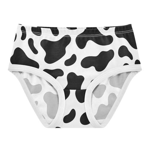 Cotton Toddler Underwear Floral Black White Cow Print Cute Panties Girl Artistic Kids Briefs Undies 2t