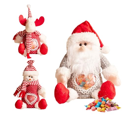 Pochettes cadeaux Père Noël et élan pour offrir des chocolats de Noël