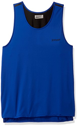 2(X)IST Men's Camo Performance Tank Top, Royal Black Mesh, Large