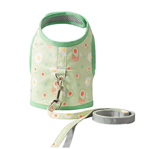 GRIRIW Mesh Vest Harness with Avocado Prints Cat Walking Leash for Safe Outdoor Walks