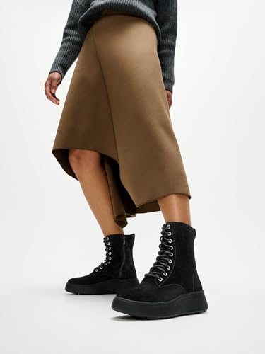 Image of FitFlop Women's F-Mode Leather /Suede Flatform Trainer