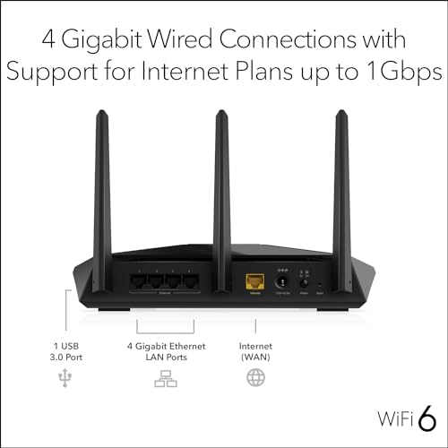 NETGEAR Nighthawk WiFi 6 Router (RAX30) - Security Features, 5-Stream Dual-Band Gigabit Router, AX2400 Wireless Speed (Up to 2.4 Gbps), Covers Up to 2,000 sq.ft. and 20 Devices - image 4
