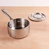 BergHOFF Vintage Tri-Ply 18/10 Stainless Steel Saucepan 7in 2qt. With Matching Lid, Hammered, Long and Ergonomic Shaped Handle, Induction Cooktop, Silver #5
