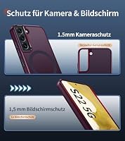 Opkiegrn Magnetisch für Samsung Galaxy S22 5G Hülle, Pflaumenrot – Ansicht 6