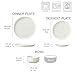 Joseph Sedgh Collection “Kai” 12-piece Stoneware Dinnerware Set with Protective Glaze Finish, Service for 4, White