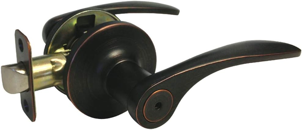 7 Pack Dark Oil Rubbed Bronze Privacy Door Lever Handle Knob (Bed and Bath) 836DBR