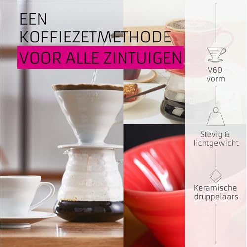 Image of Hario V60 Ceramic Coffee Dripper Pour Over Cone Coffee Maker Size 01, White