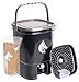 FairFox Bokashi kompostownik 19 l, wykonany w 100% z tworzywa sztucznego pochodzącego z recyklingu, łącznie z 1 kg skutecznych mikroorganizmów fermentacyjnych I w ciągu zaledwie 2 tygodni od odpadów organicznych do nawozu kompostowego - bez zapachów, bez pleśni
