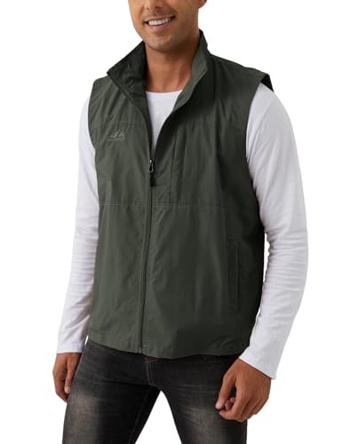 Image of Gihuo Men's Fishing Vest Utility Vest Casual Outdoor Quick Dry Safari Travel Golf Vest Work Vest