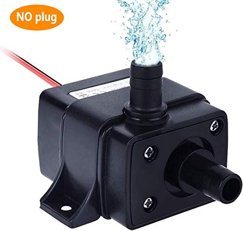 Allnice Mini Submersible Water Pump(240L/H, 4.8W) 12v Electric Brushless Submersible Fountain Pump with 9.8ft High Lift Outdoor Water Pump with 1.4ft Power Cord for Aquarium, Pond, Hydroponics