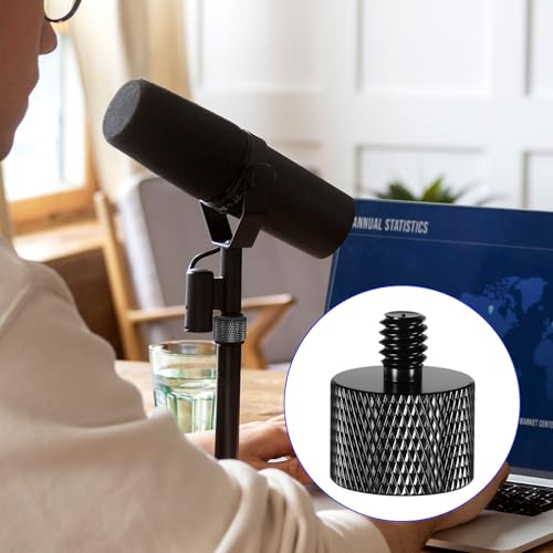4 Stück Mikrofonständer Adapter 5/8\ auf 1/4\ Mic Stand Adapter Stativ Schraube Adapter, Gewindeadapter Stativ Schraube Adapters für Kamera,Lautsprecher,Kamerastative