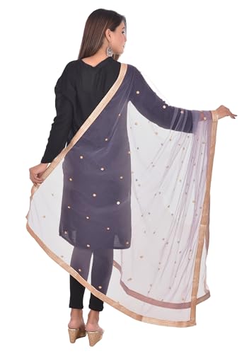 Image of YOUTHQUAKE Women's Embroidered Net Dupatta