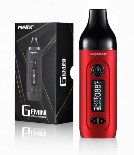 Gemini Dry Herb Vapouriser 2200mAh Battery, Stainless Steel Heating Chamber, OLED Display, Isolated Air Path