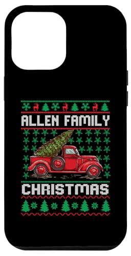 Allen Family Ugly Christmas Sweater Red Truck Funny Xmas Coque pour iPhone 12 Pro Max