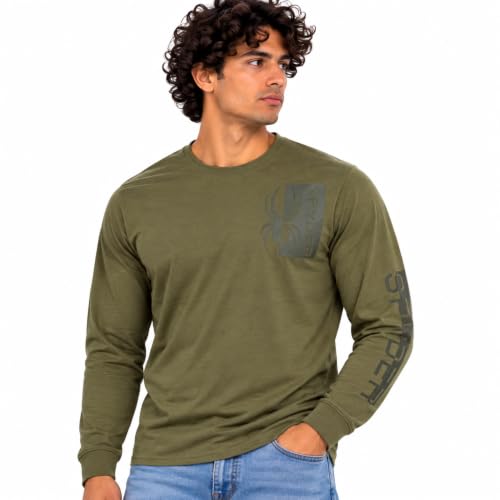 Image of Spyder Mens Long Sleeve T Shirt - Lightweight Crewneck Graphic Tee