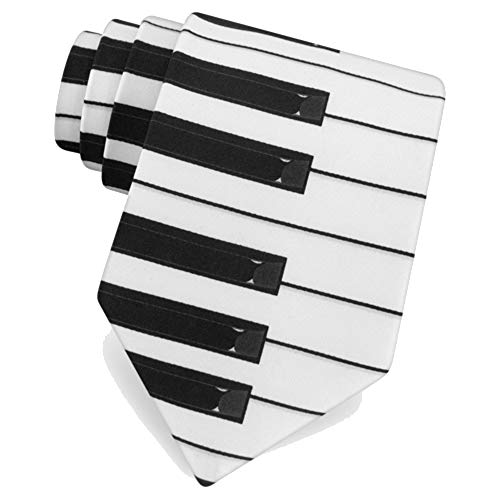 Wild Ties Piano Keys White Microfiber Tie