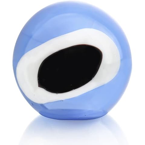 Blown Glass Evil Eye Figurines Collectibles Turkish Nazar Blue Evil Eye Statue Crystal Paperweight Cover