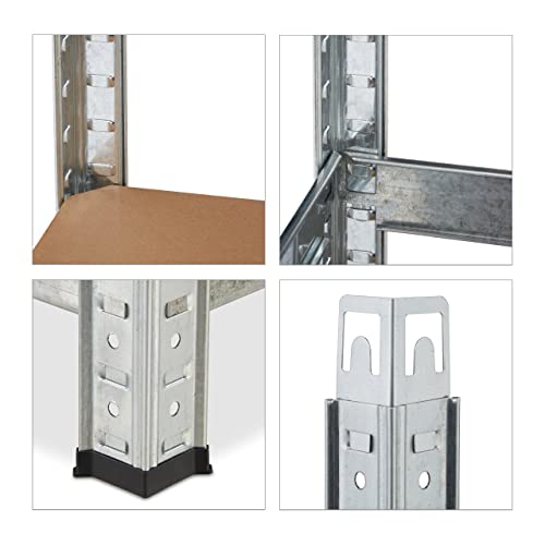 Relaxdays 2x Scaffale in Metallo, 280kg di