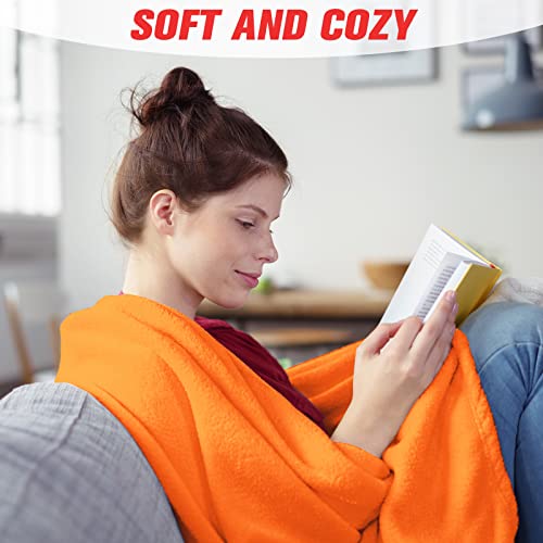 15 Pack Bulk Fleece Throw Blankets 50 X 60 Inch Lightweight Warm Fleece Blanket Assorted Color Polar Fleece Blanket Ultra Soft Solid Polyester Sofa Blanket For Home Office Bed Couch Chair,5 Colors #TOP5