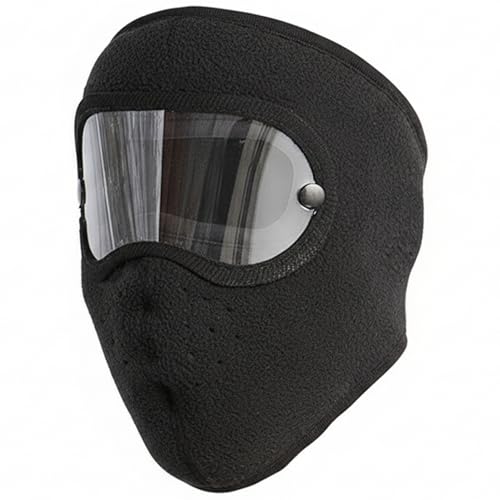 Winter-Gesichtsmaske für Damen und Herren Winddicht warm Vollgesichtsmaske mit Antibeschlagbrille zum Radfahren und Skifahren