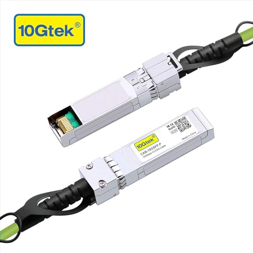 Image of [Green] Colored 10G SFP+ DAC Cable - Twinax SFP Cable for Cisco SFP-H10GB-CU0.25M, Ubiquiti UniFi, D-Link, Supermicro, Netgear, Mikrotik, Fortinet, 0.25-Meter(0.82ft)